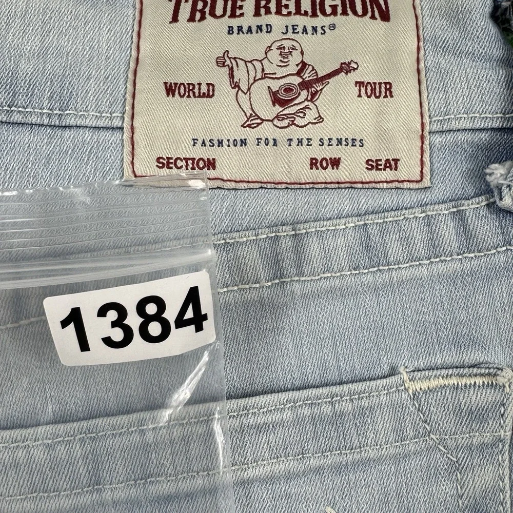 True Religion Light‎ Blue Ricky Relaxed Straight Men's Jean Short Size 29